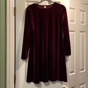 🌿3/$20 Old Navy Plum Velvet Trapeze Dress